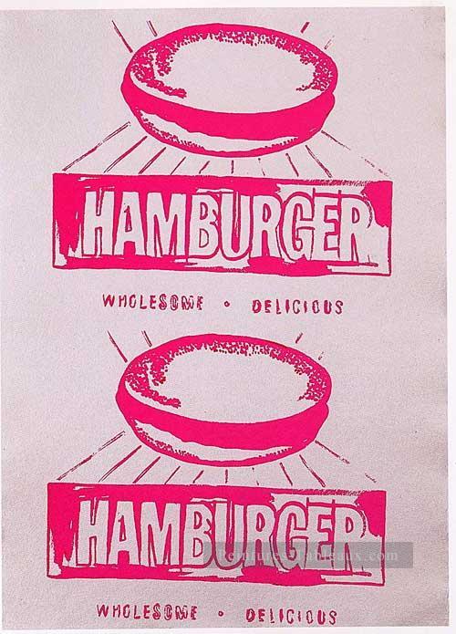 Hamburger double Andy Warhol Peintures à l'huile